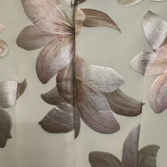 Alexa B Nites Floral Cocktail Dress with Metallic Color Flowers - Picture 7 of 10